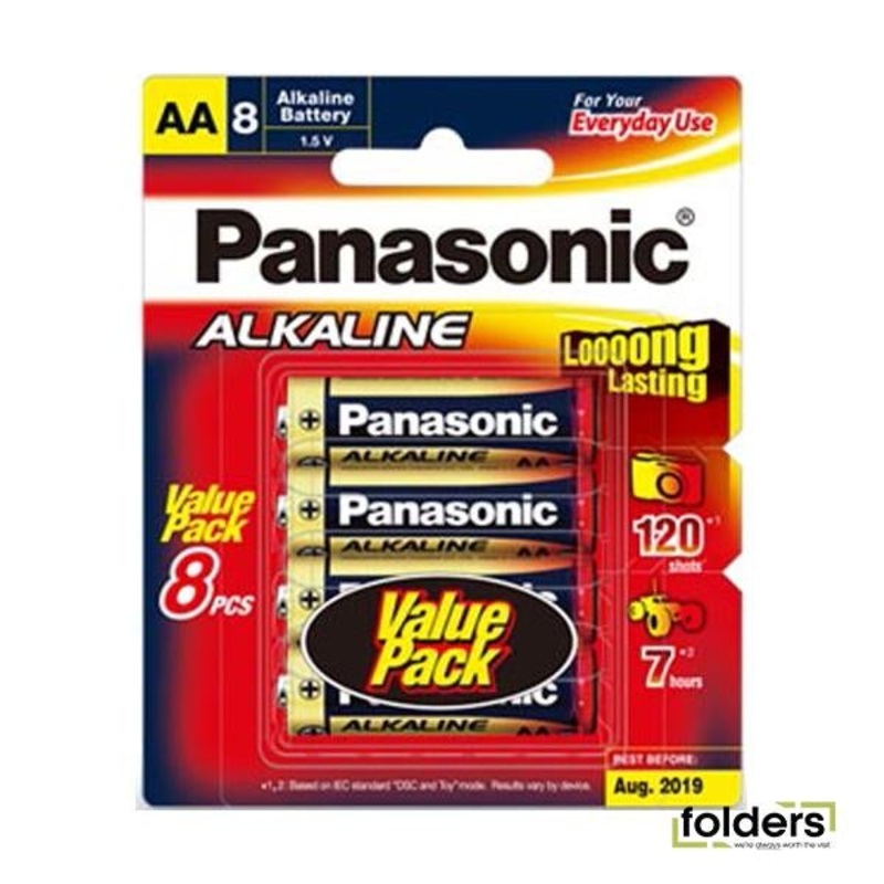 Panasonic AA Alkaline Battery 8 Pack