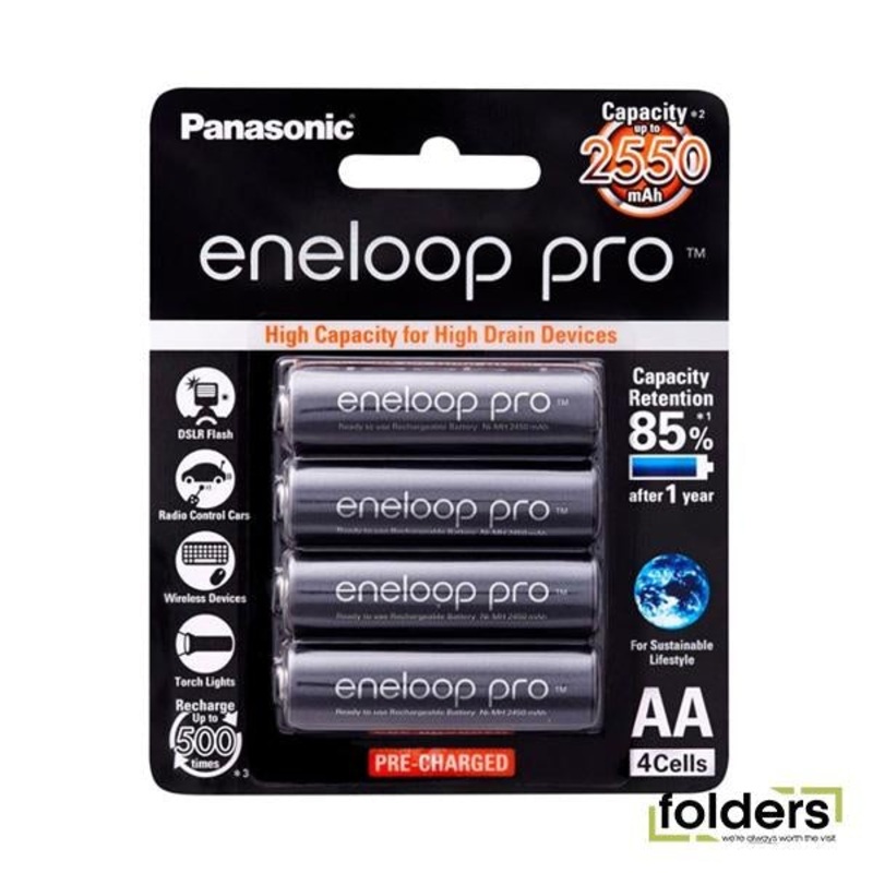 Panasonic Eneloop Pro AA Rechargeable Battery 4 Pack