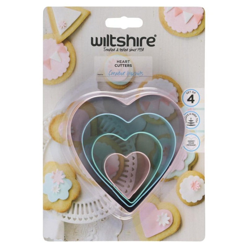 Wiltshire Heart Cutters 4Pieces 40537