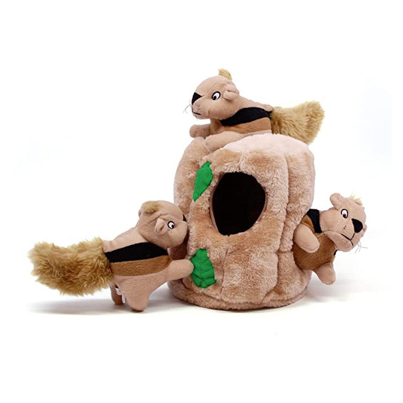 Outward Hound Hide A Squirrel Plush Dog Toy Puzzle