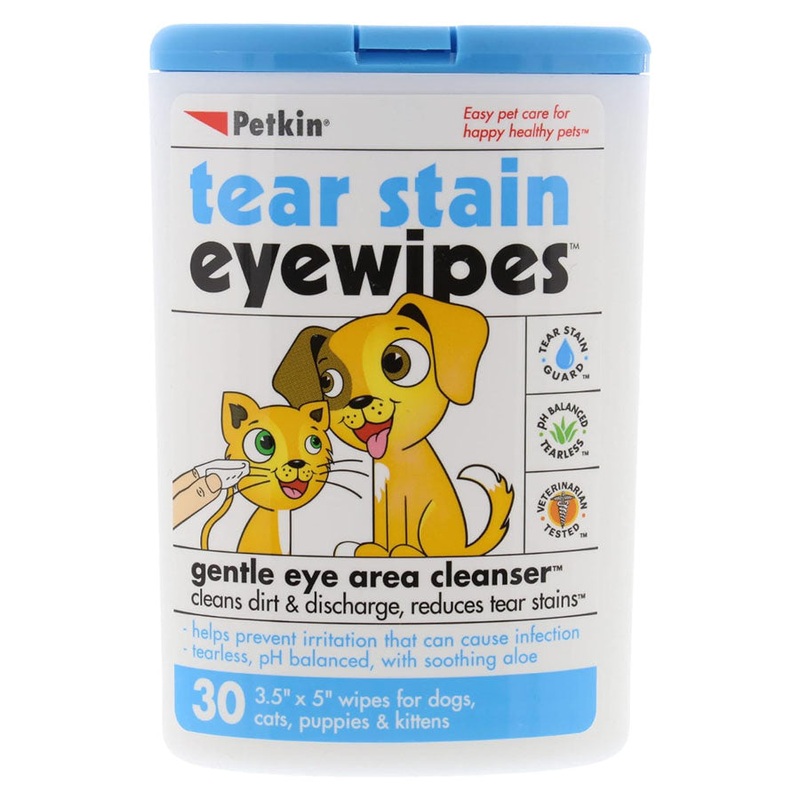 Tear Stain Eye Wipes 30 pack | Petkin