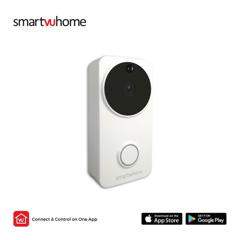 DishTV SmartVU Home Smart Camera Doorbell (White) SHWDB2