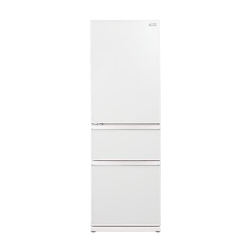 Mitsubishi Classic CX White Glass Left Hand Multi Drawer Fridge MRCGX363ERLGWHA