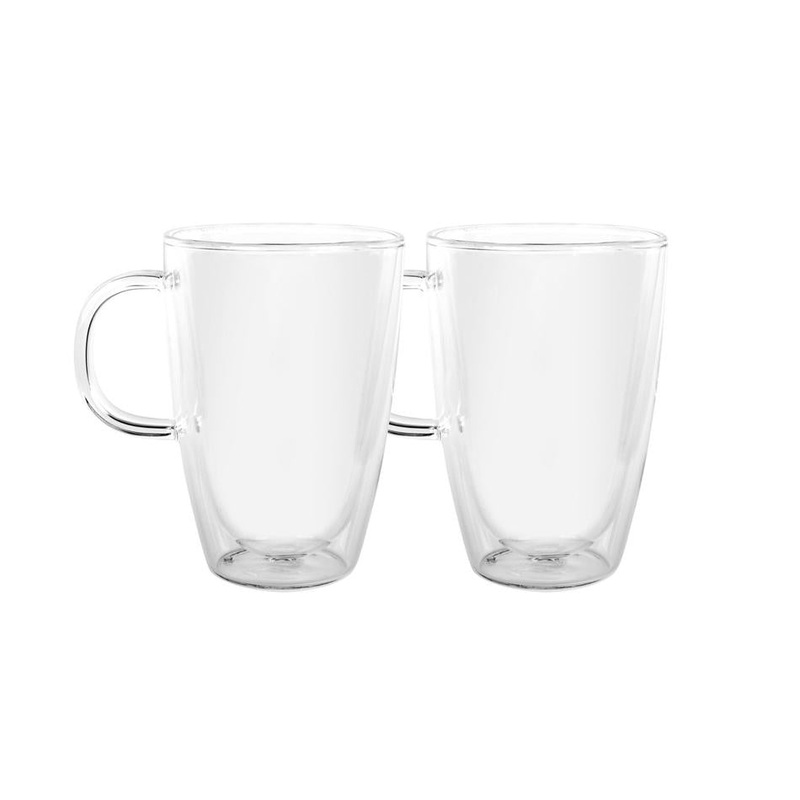 Avanti Caffe Manico Double Wall Glasses Set Of 2 - 350Ml 15414