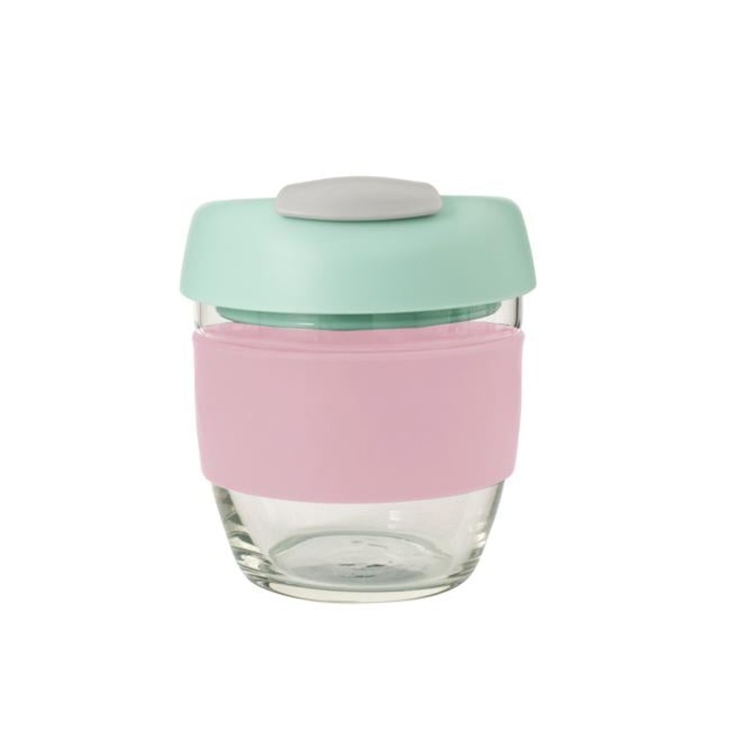 Avanti Glass GoCup 236ml Pink/Mint/Grey