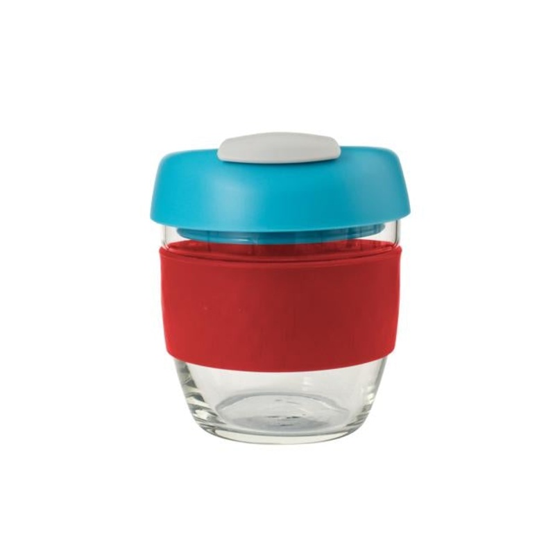 Avanti Glass GoCup 236ml Red/Aqua/Grey