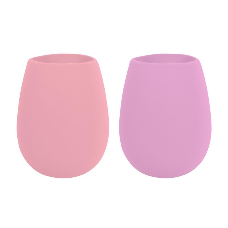 Avanti Silicone Stemless Set Of 2 Pink/Magenta 13342