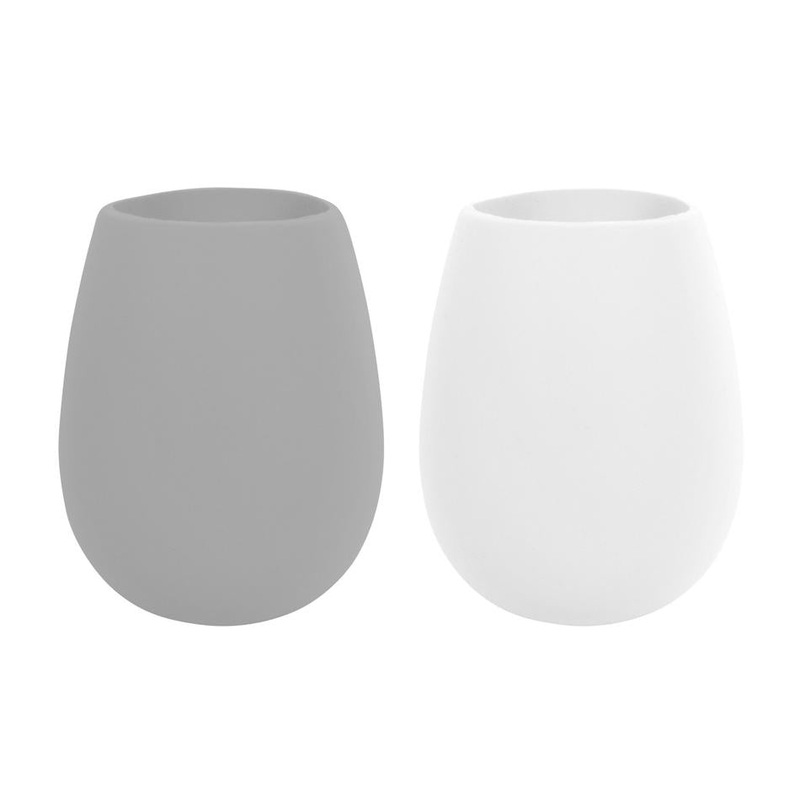 Avanti Silicone Stemless Set Of 2 Wht/Gr 13343