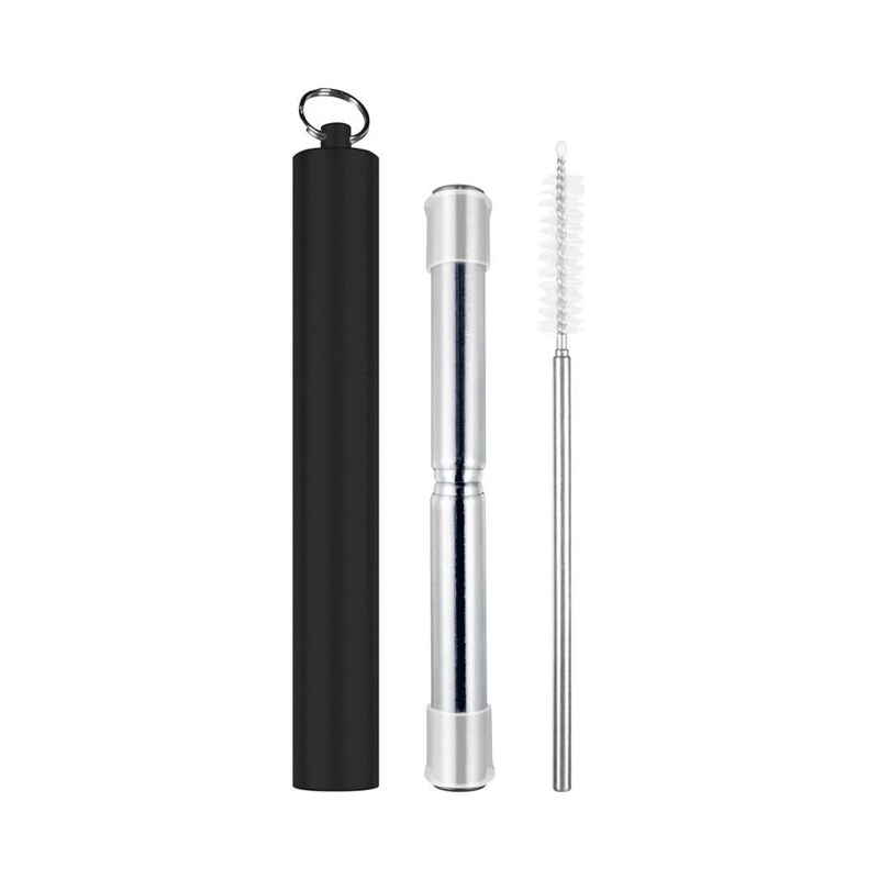 Avanti Telescopic Travel Straw With Silicone Tips - Black 14908
