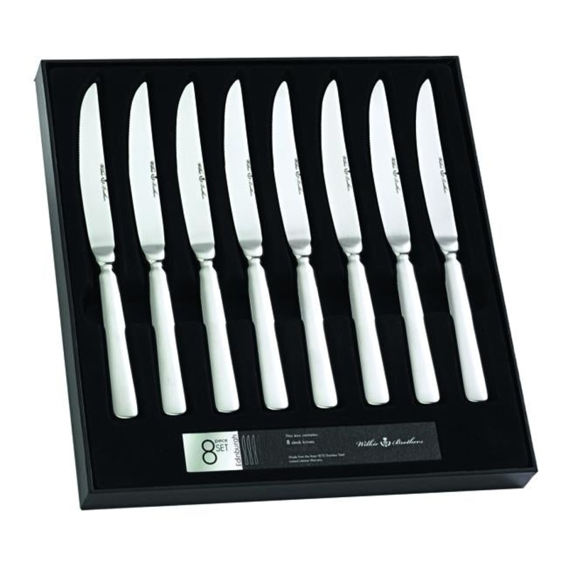 Wilkie Bro Wilkie Edinburgh 18/10 8 Piece Steak Knife Set
