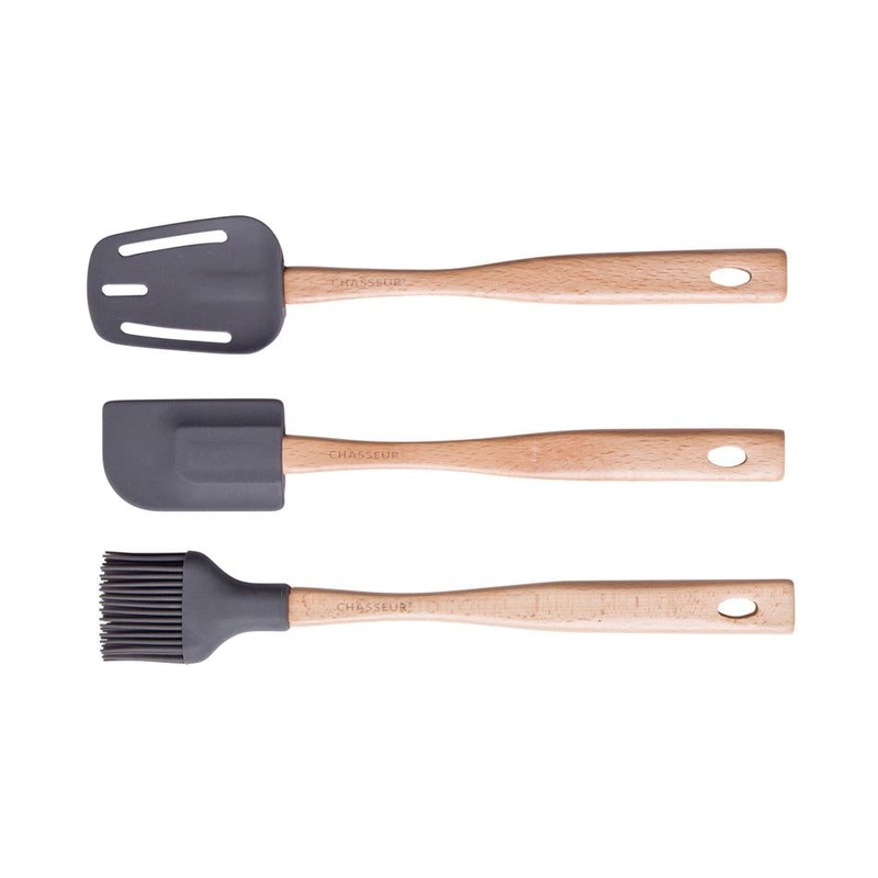 Chasseur Spatula, Brush & Spoon Set Caviar Caviar 03598