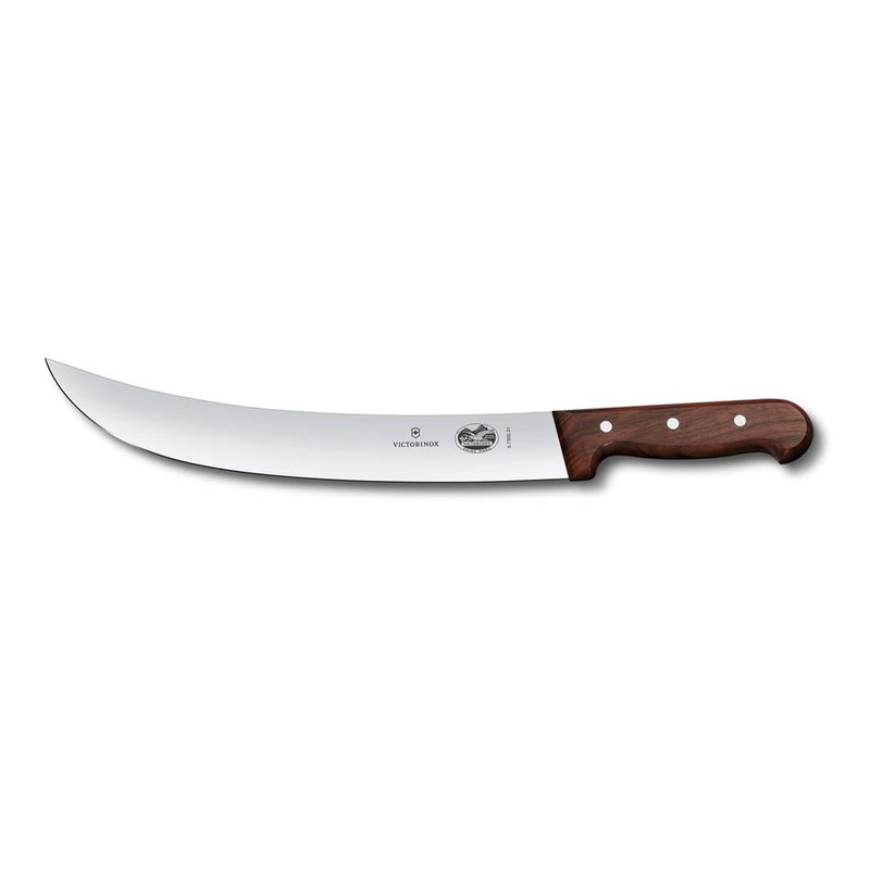 Victorinox Cimeter Knife, 25Cm Curved, Wide Blade - Wood 5.7300.25