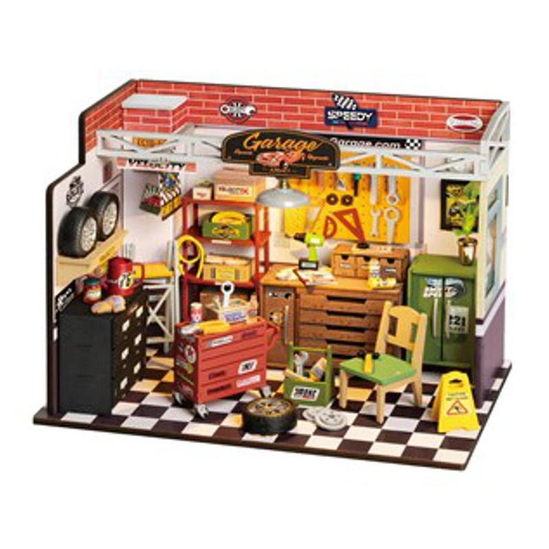 Electus Rokr Garage Workshop DIY Miniature House Kit KJ9065