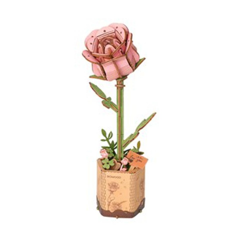 Electus Wooden Craft DIY Pink Rose Rokr KJ9055