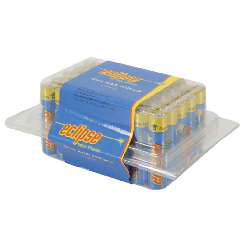 Eclipse AAA Alkaline Batteries - 40 Bulk Pack