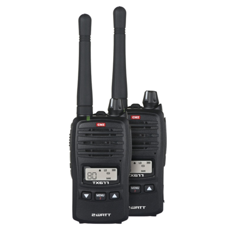 GME 2W UHF Transceiver TX677TP Twin Pack