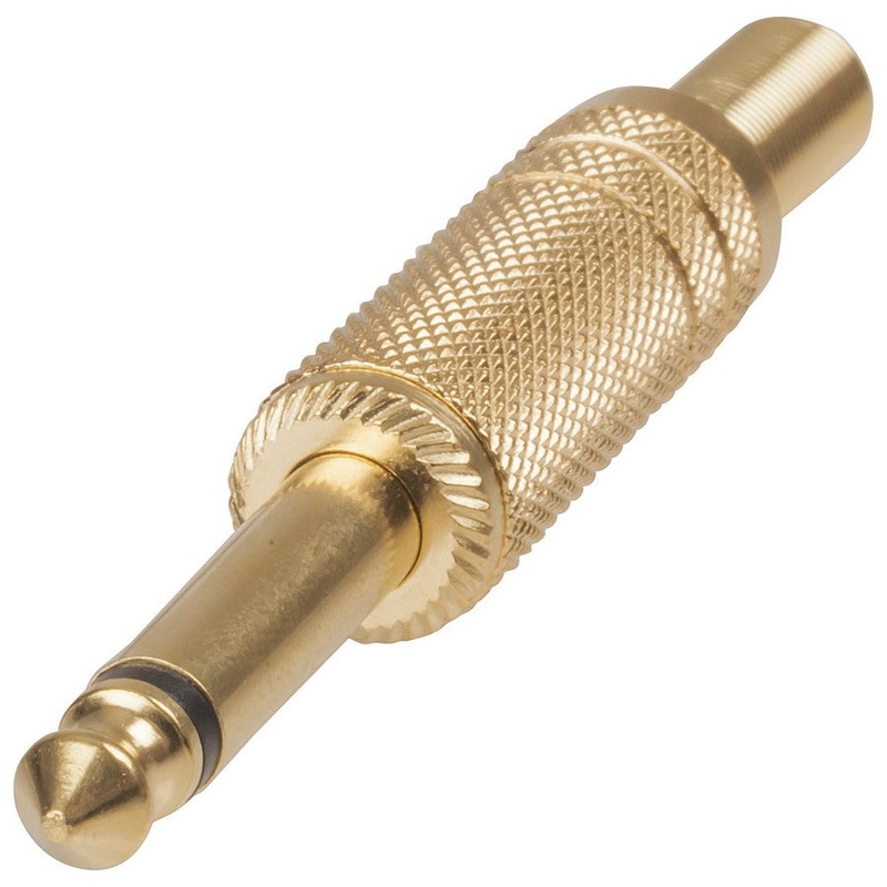 6.5mm Mono Gold METAL Plug