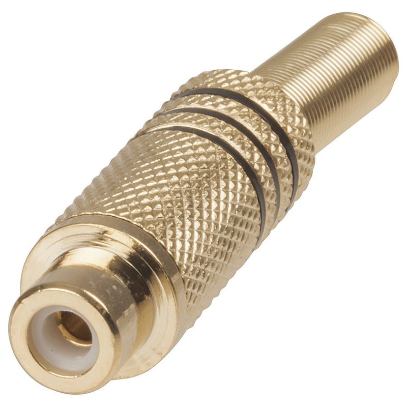 Black RCA Gold Line Socket WITH SPRING