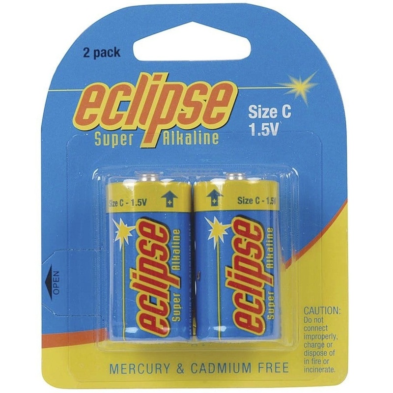 Eclipse C size Alkaline Batteries Eclipse - Pk. 2