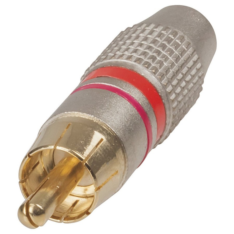 Quality Gold RCA Plugs - Red