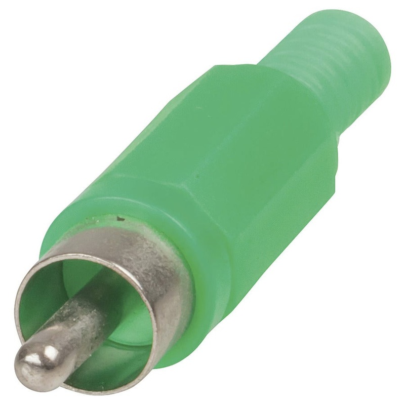 RCA PLUG PLASTIC GREEN