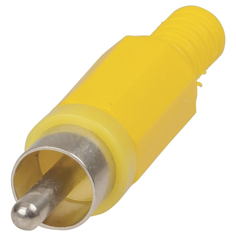 Yellow RCA Plug - PLASTIC