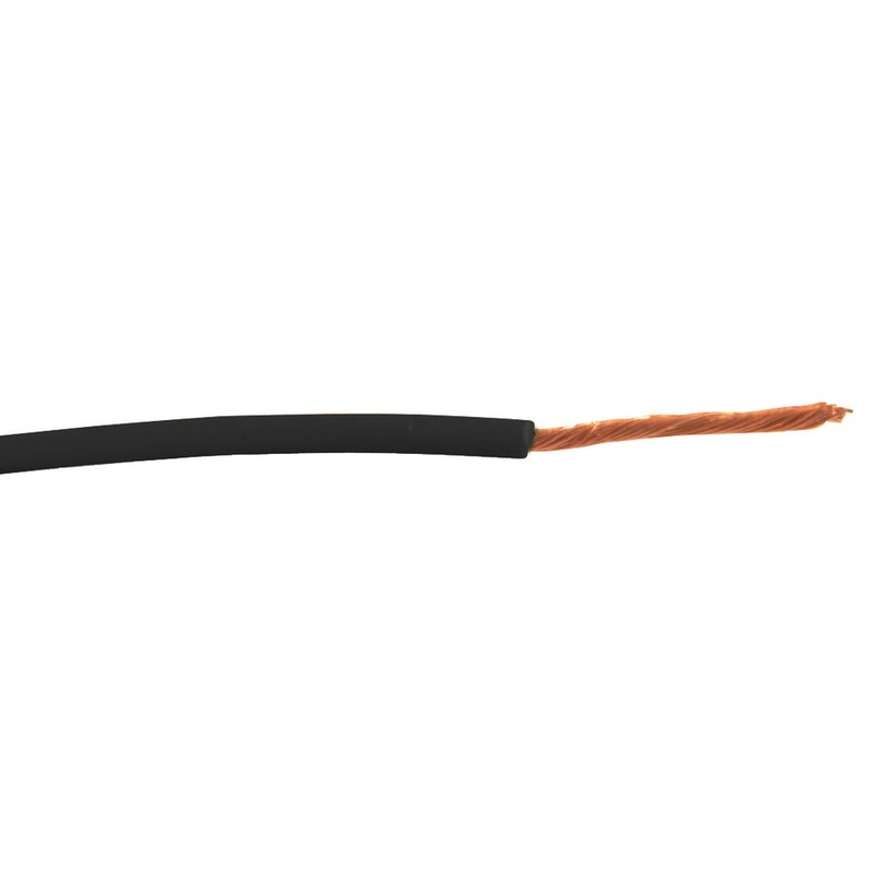 Black Heavy Duty Hook-up Wire - Sold per metre