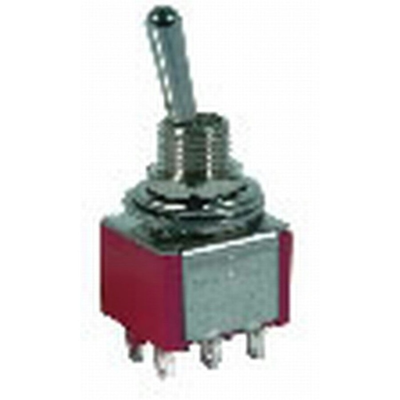 DPDT Miniature Toggle Switch - Solder Tag Centre Off