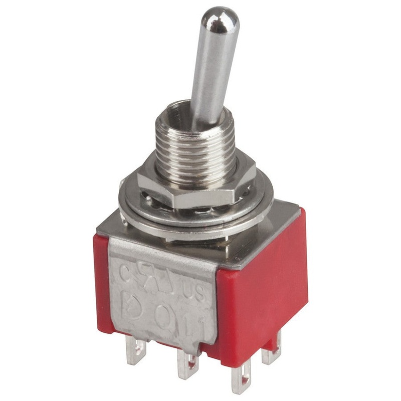 DPDT Miniature Toggle Switch with Solder Tag