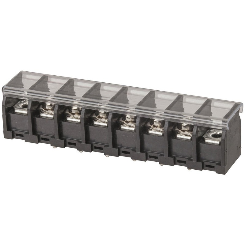 TERMINAL BARRIER PCB WITH CLEAR COVER 6WAY