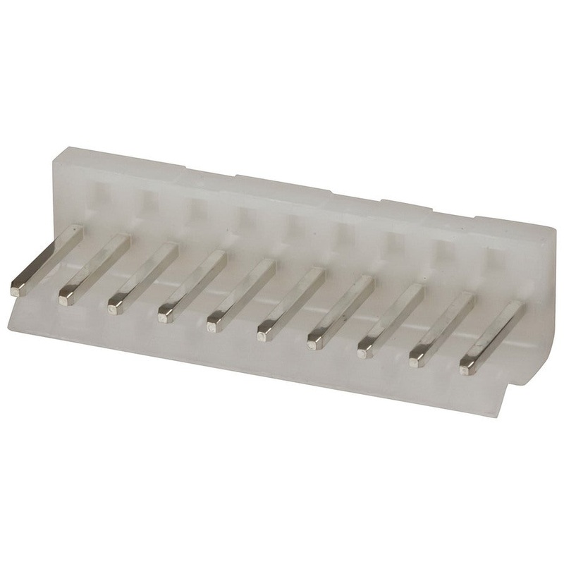 10 Pin 0.156 Straight Locking Header with Crimp Pins - 3.96 pitch