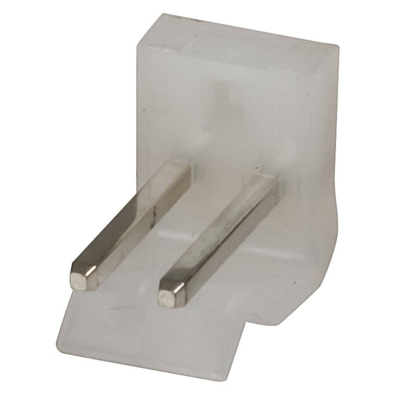 2 Pin 0.156 Straight Locking Header with Crimp Pins - 3.96 pitch