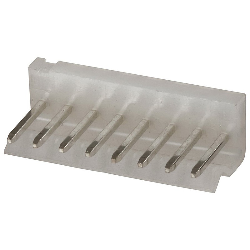 8 Pin 0.156 Straight Locking Header with Crimp Pins - 3.96 pitch
