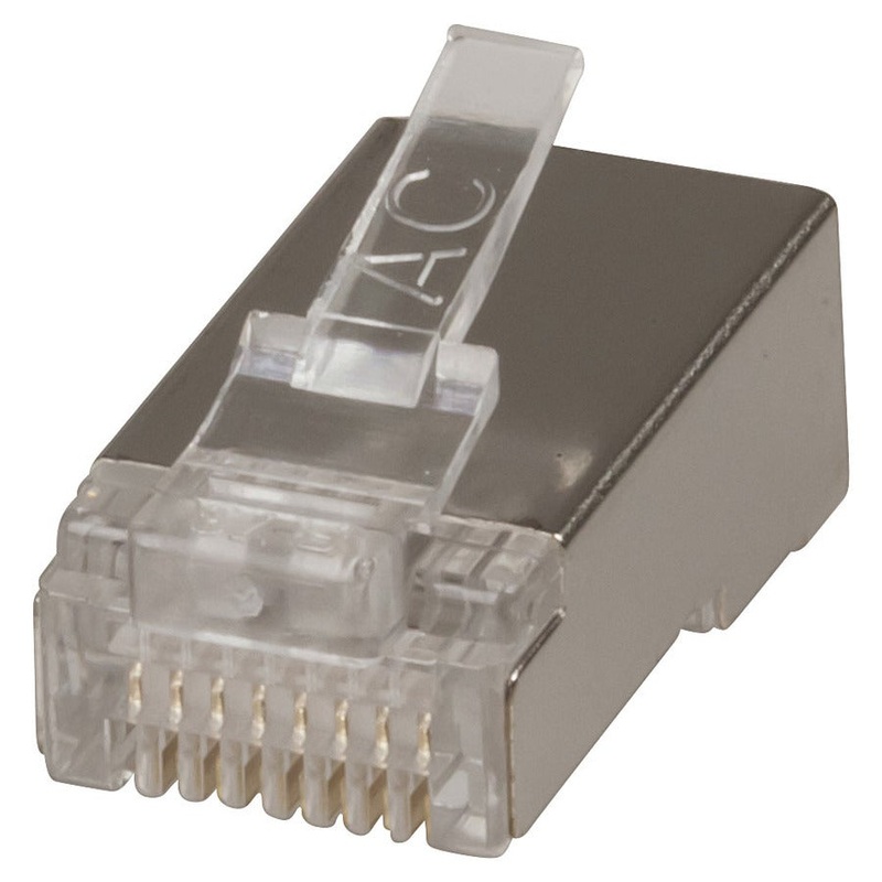 8P/8C Screened RJ45 Plug to Suit Stranded cable - 10Pk
