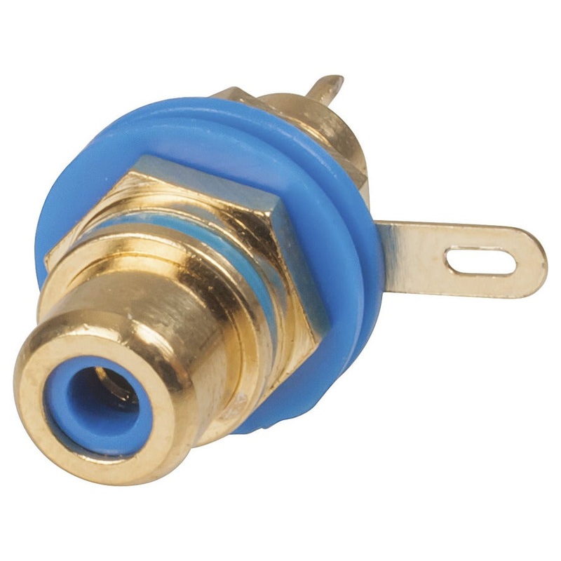 Gold RCA Socket - Blue