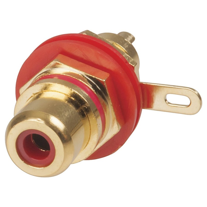 Gold RCA Socket - Red