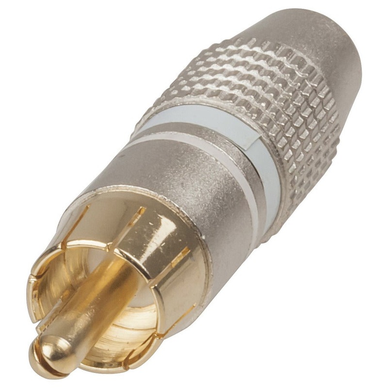 Quality Gold RCA Plugs - White