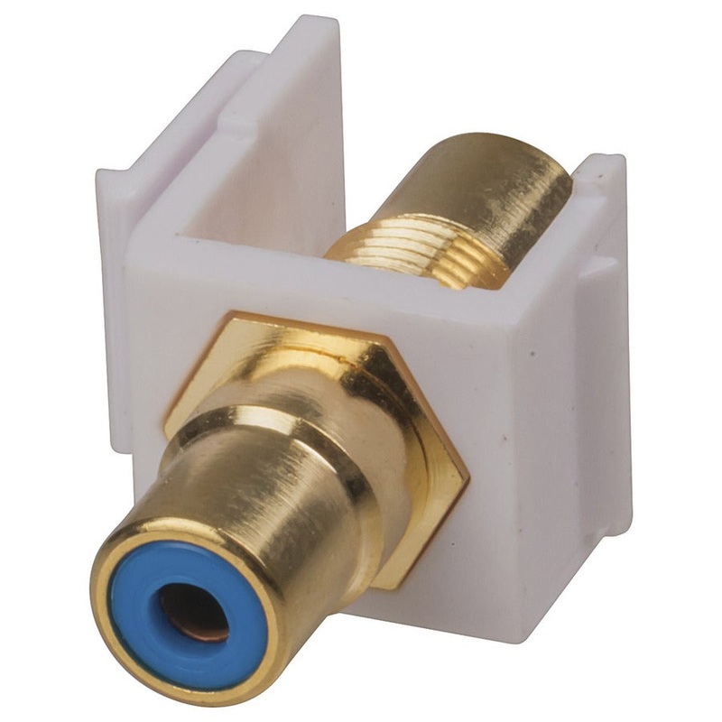 RCA Blue Keystone Insert Gold Plated