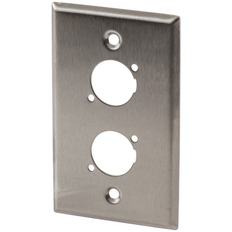 Stainless Steel Wall Plate Dual XLR