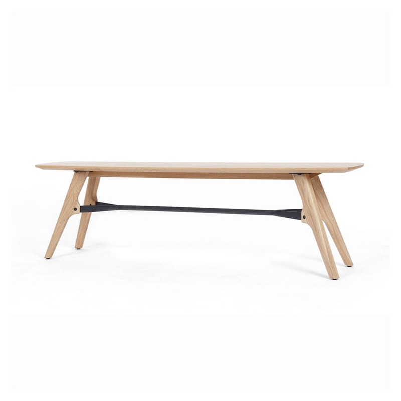 Flow Scandinavian Style Oak Dining Bench