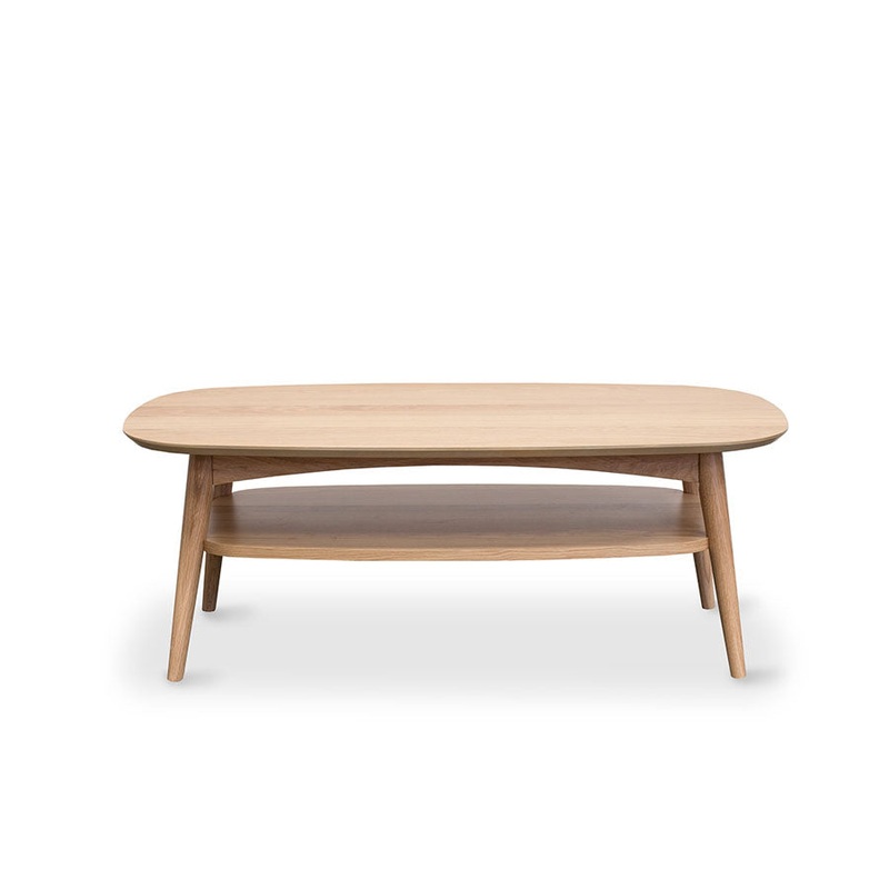 Oslo Oak Coffee Table with Shelf