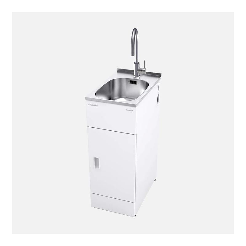 Supertub Slim Stainless Steel Tub with Gooseneck Tap - STSLIMTAPX