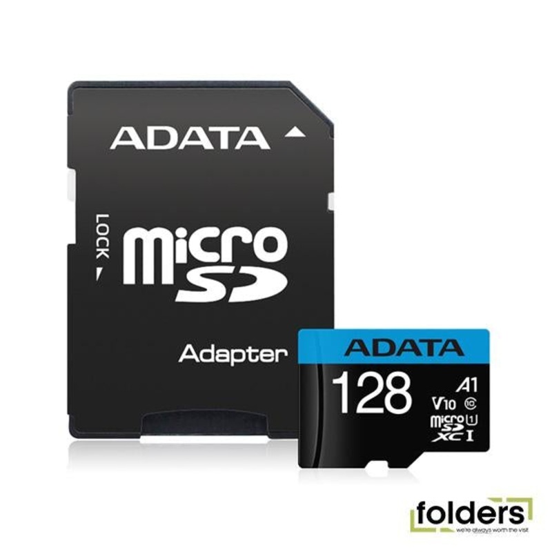 ADATA 128GB Premier MicroSD-XC UHS-I V10 Card & Adapter