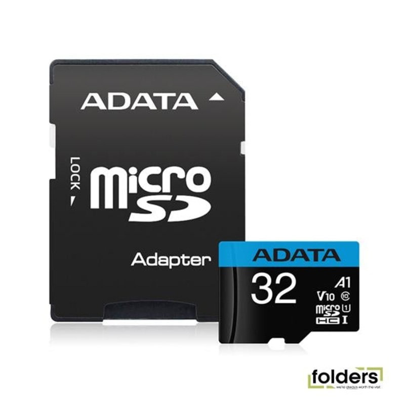 ADATA Premier 32GB MicroSD-HC V10 Card & Adapter