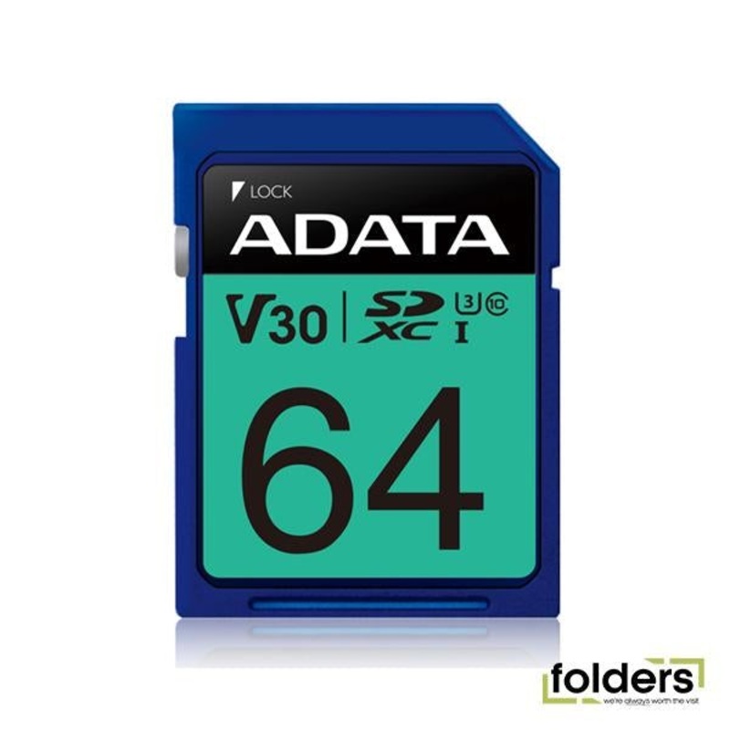 ADATA Premier Pro UHS-I U3 V30 SDXC Card 64GB
