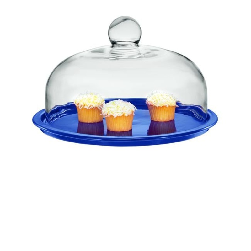 Chasseur La Cuisson Cake Platter with Lid Blue