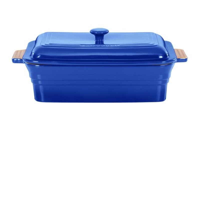 Chasseur La Cuisson Rectangular Baker+Lid S/Blue
