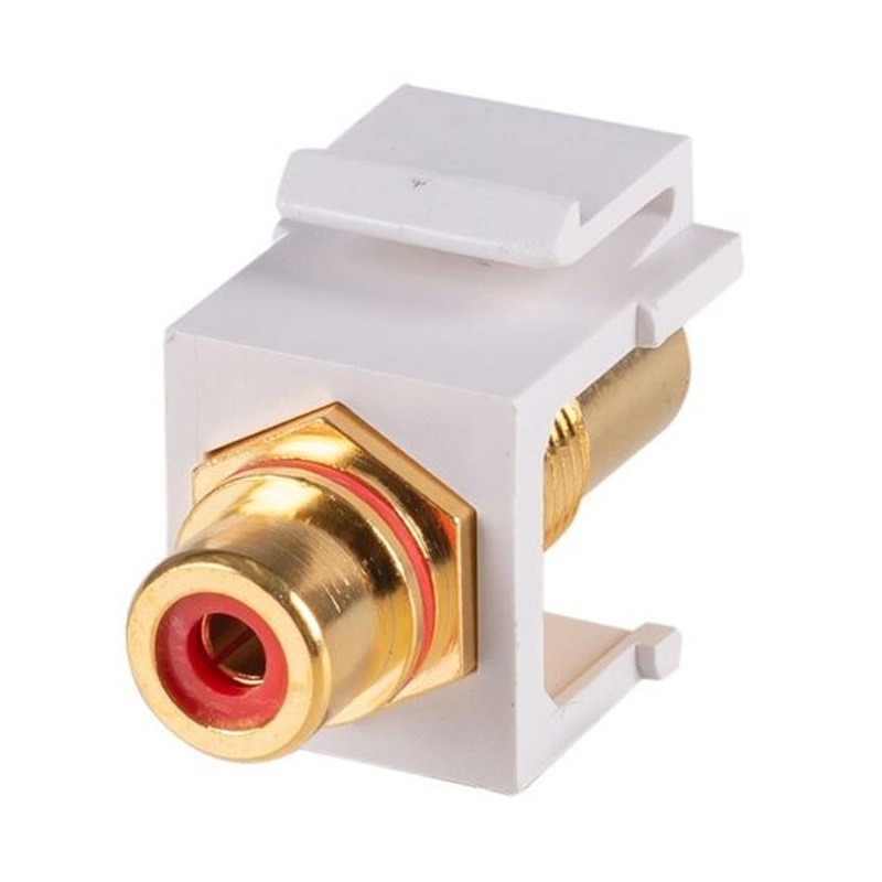 Dynamix Red Rca To Rca Keystone Adapter