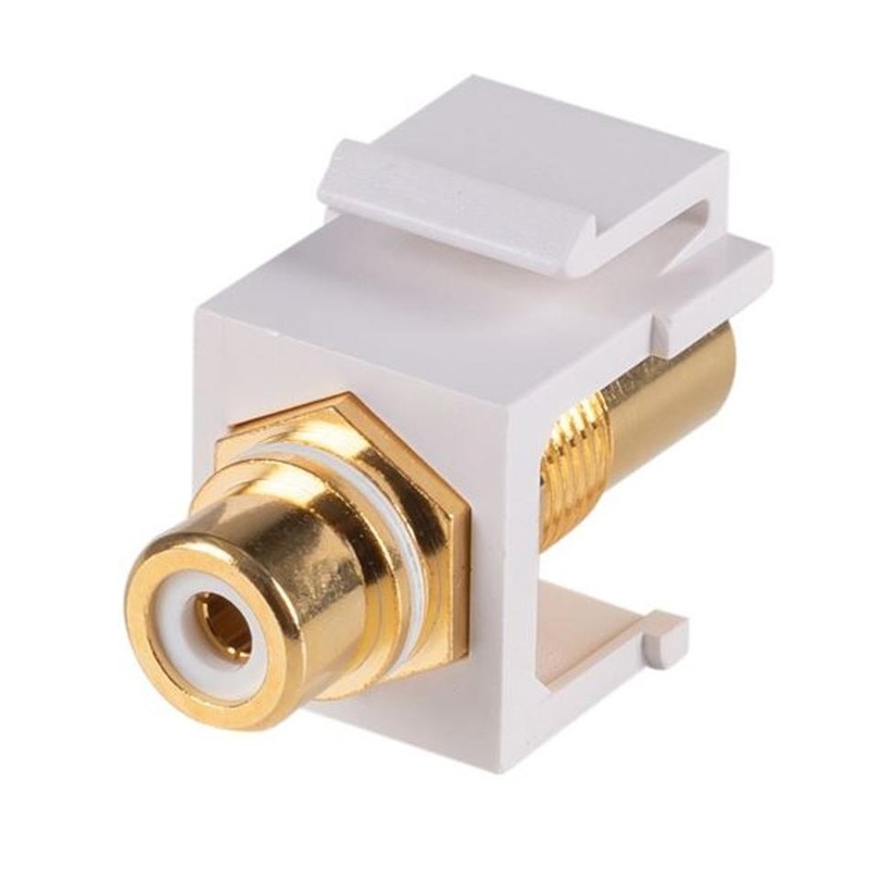 Dynamix White Rca To Rca Keystone Adapter