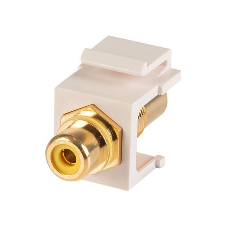 Dynamix Yellow Rca To Rca Keystone Adapter